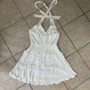 macys halter mini dress - size s